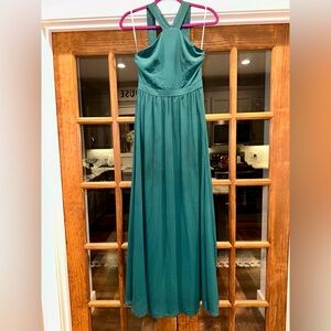 EUC Lulus Green Air Of Romance Maxi Formal‎ Long Dress Size Small